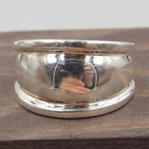 Jewelry - Size 8.75 Sterling Silver Bright Wide Band Ring